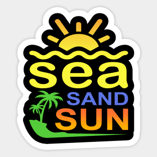 sea sand sun Sticker